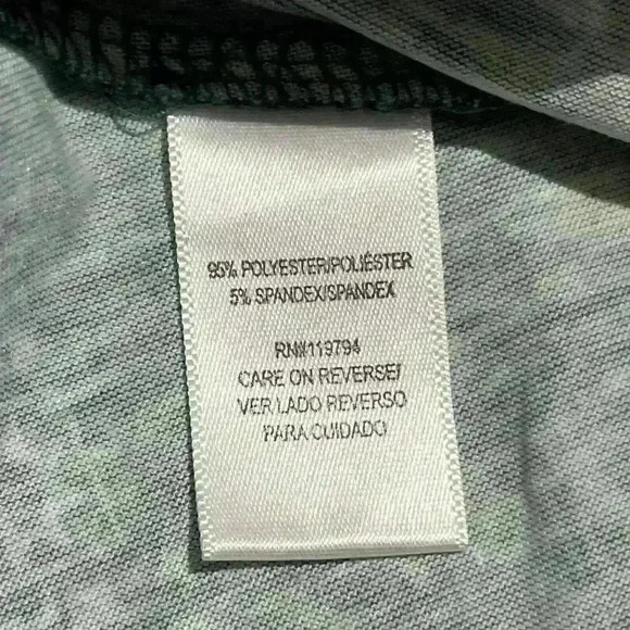 One World Womens 3/4 Sleeve Tunic Top Embellished Green Blouse Small - Picture 10 of 11